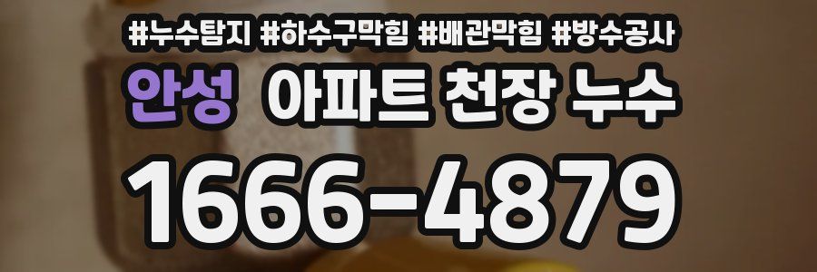 안성 아파트 천장 누수