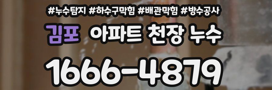 김포 아파트 천장 누수