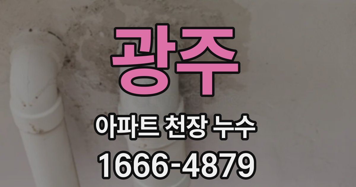 광주 아파트 천장 누수
