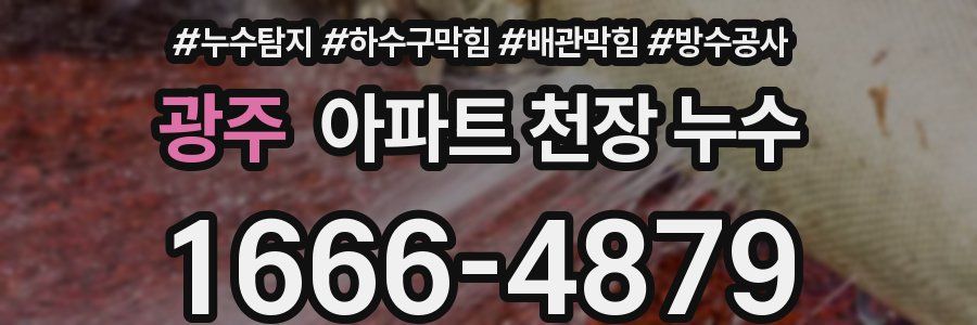 광주 아파트 천장 누수