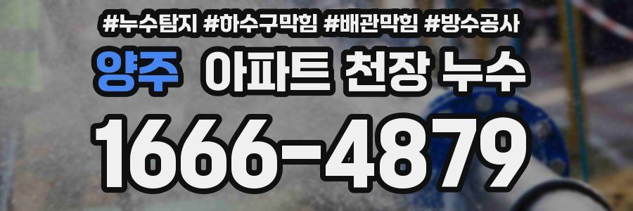 양주 아파트 천장 누수