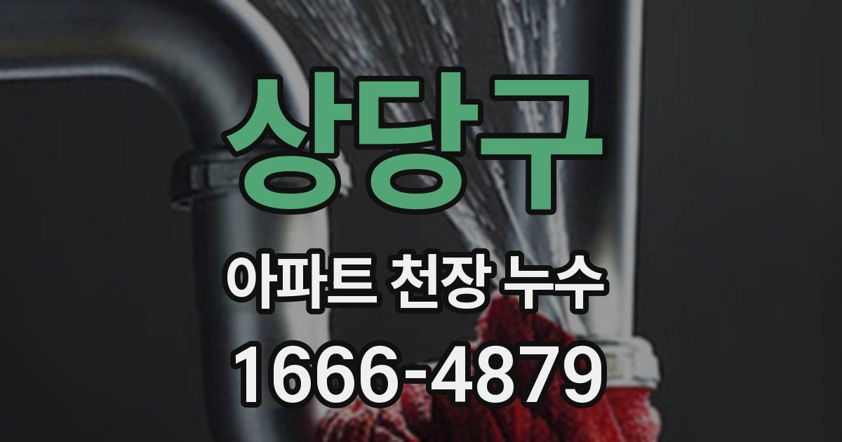 상당구 아파트 천장 누수