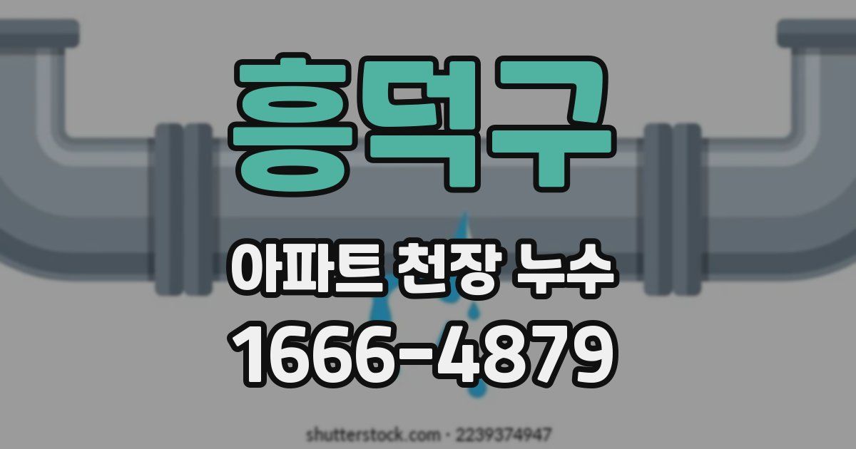 흥덕구 아파트 천장 누수
