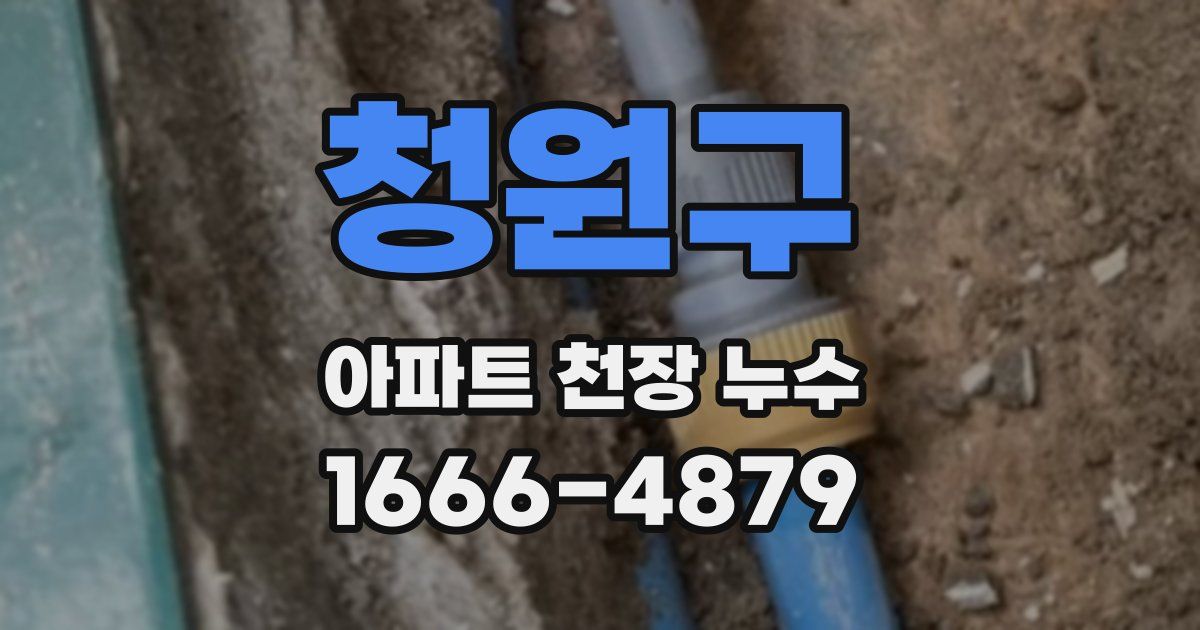 청원구 아파트 천장 누수