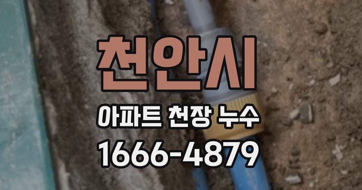 천안시 아파트 천장 누수