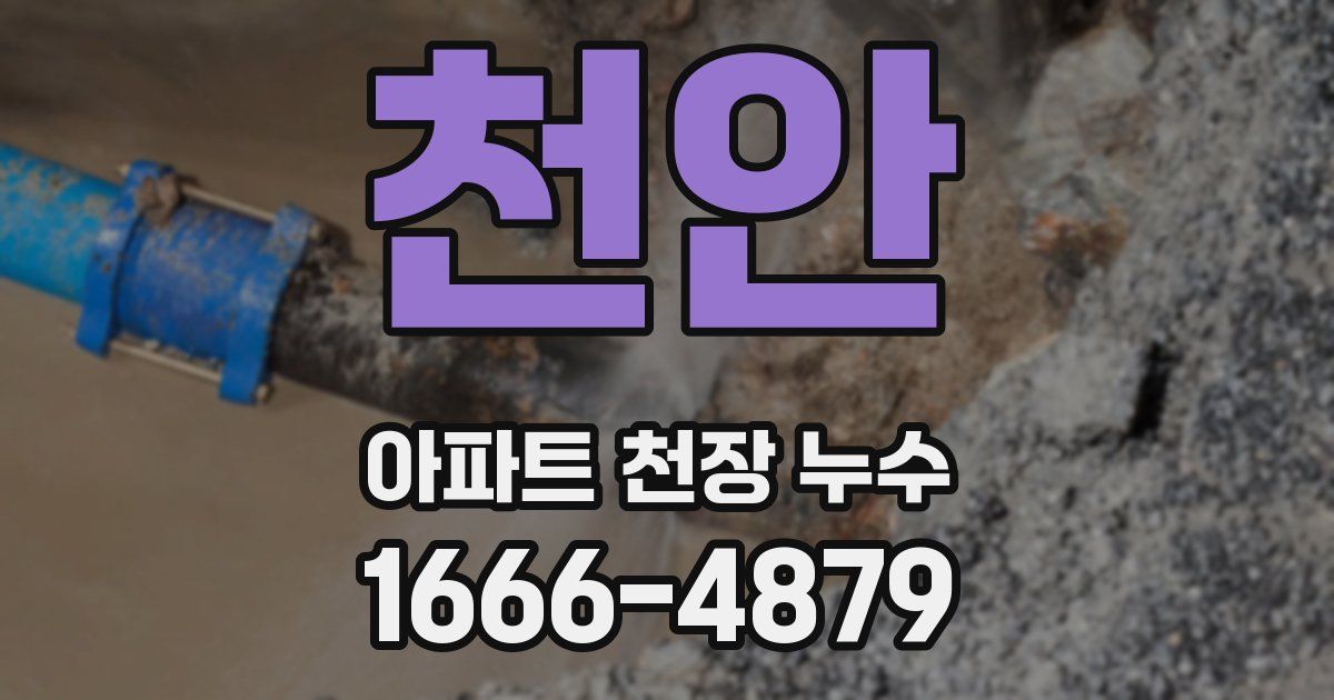 천안 아파트 천장 누수