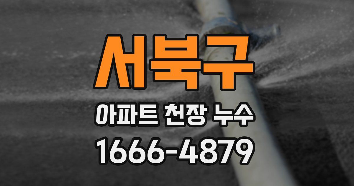 서북구 아파트 천장 누수