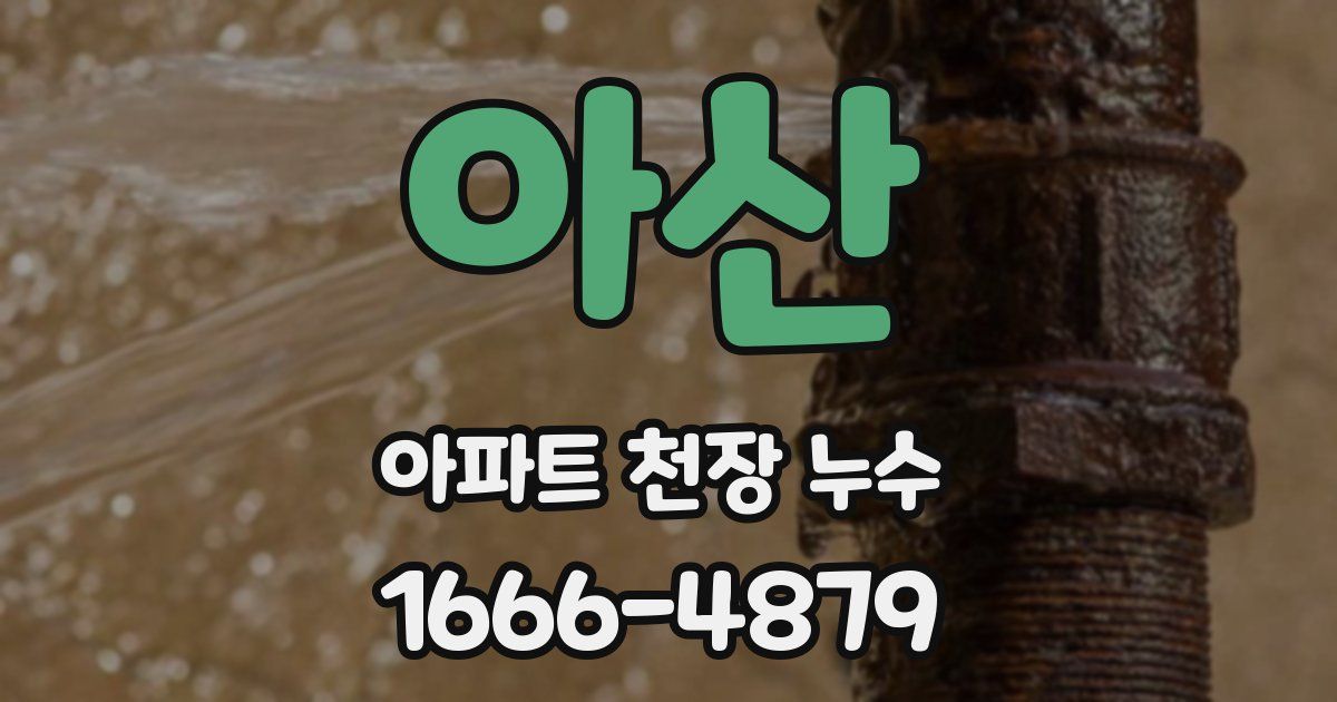 아산 아파트 천장 누수