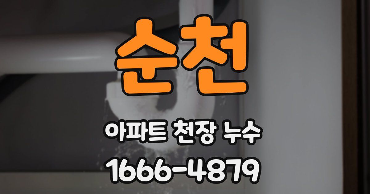 순천 아파트 천장 누수