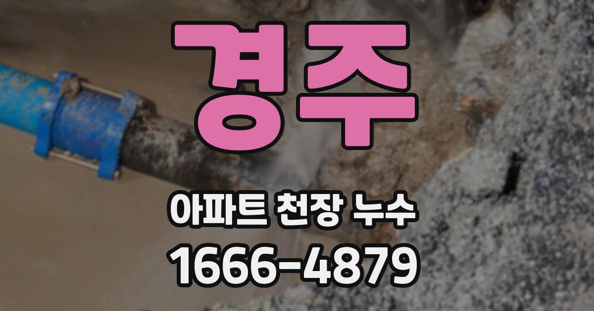 경주 아파트 천장 누수