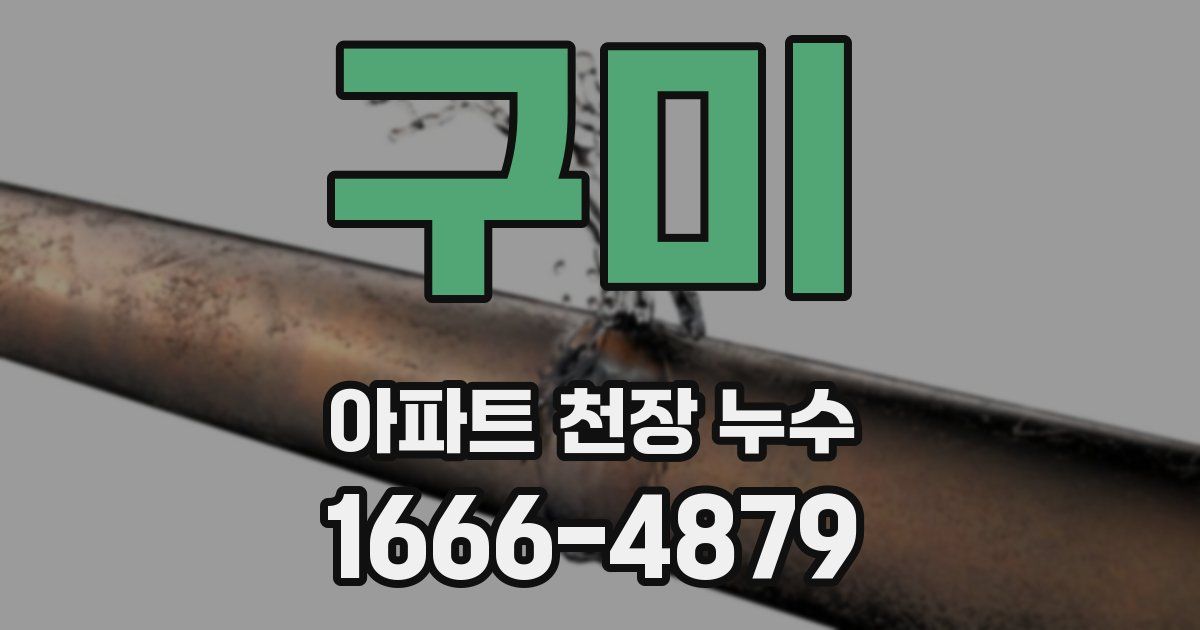 구미 아파트 천장 누수