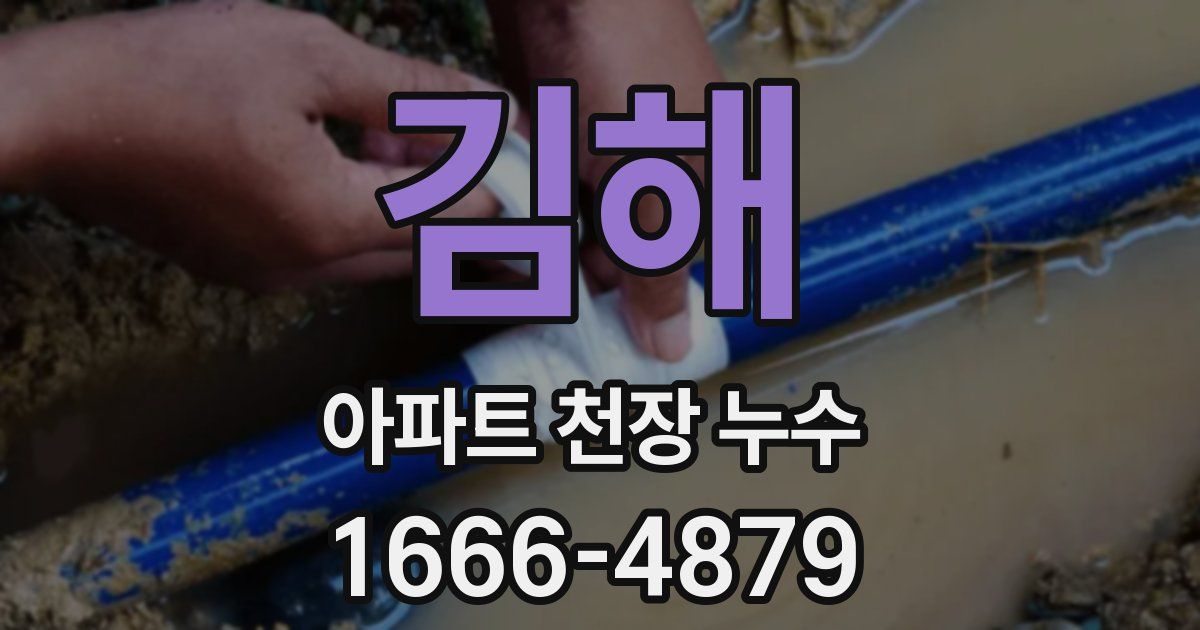 김해 아파트 천장 누수