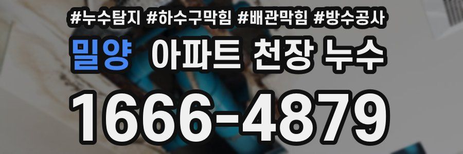 밀양 아파트 천장 누수