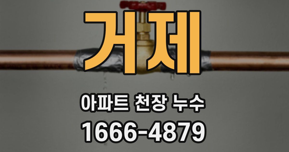 거제 아파트 천장 누수