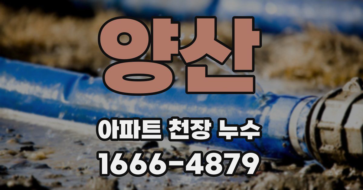양산 아파트 천장 누수