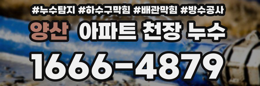 양산 아파트 천장 누수