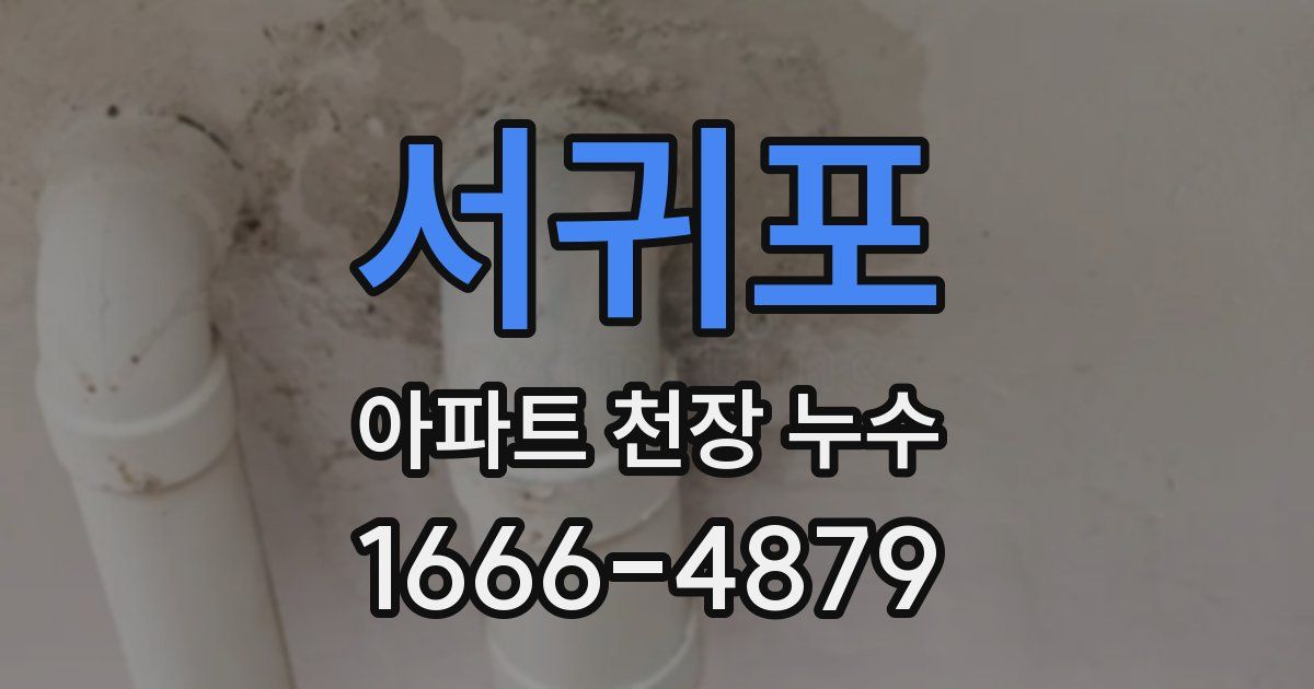 서귀포 아파트 천장 누수
