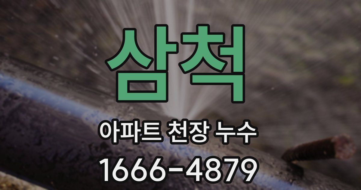 삼척 아파트 천장 누수