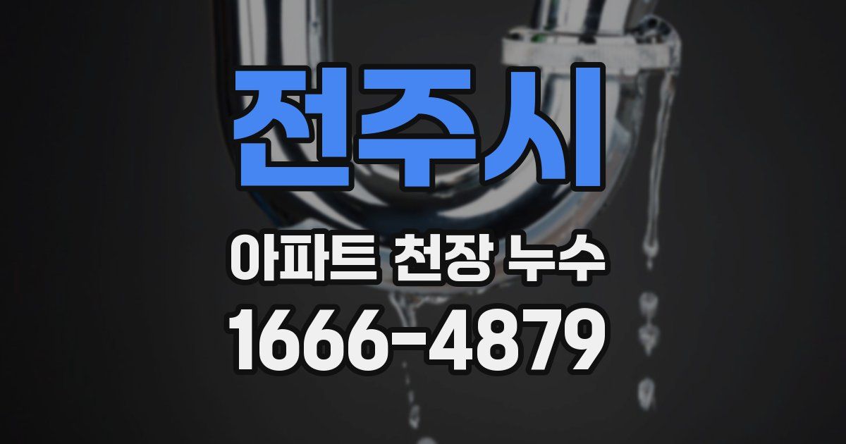 전주시 아파트 천장 누수