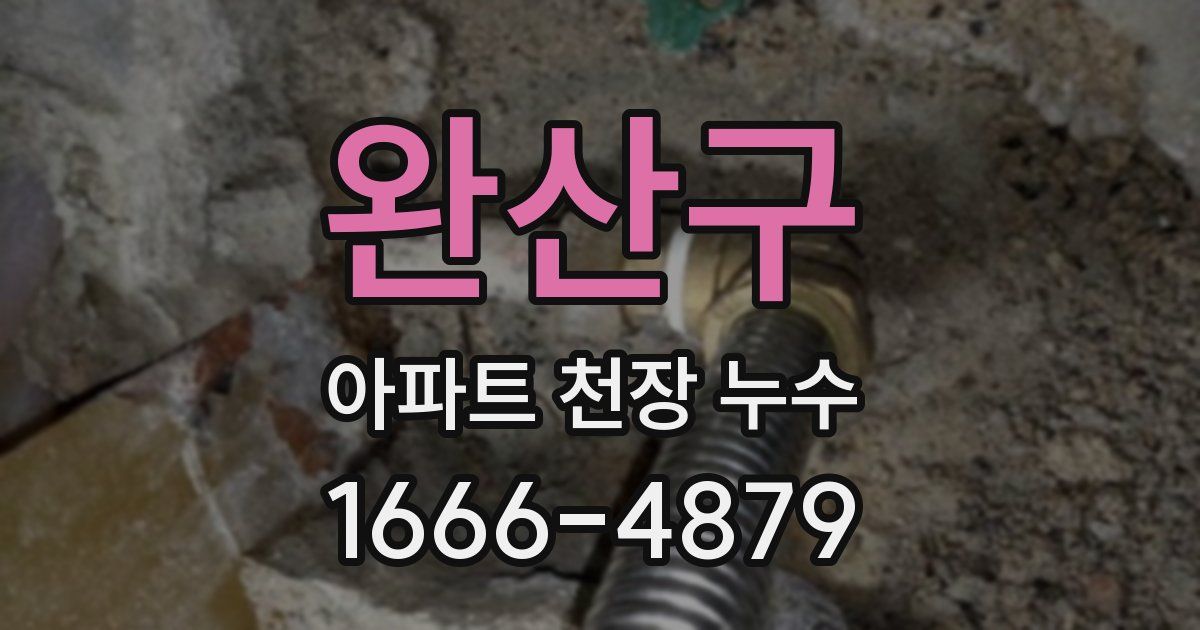 완산구 아파트 천장 누수