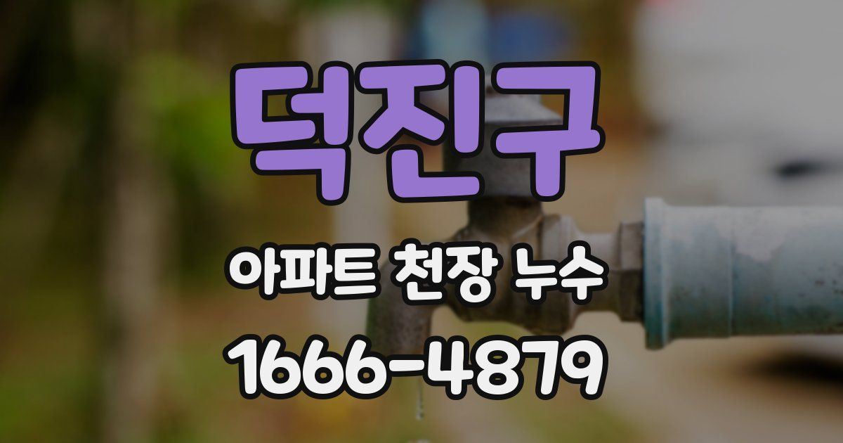 덕진구 아파트 천장 누수