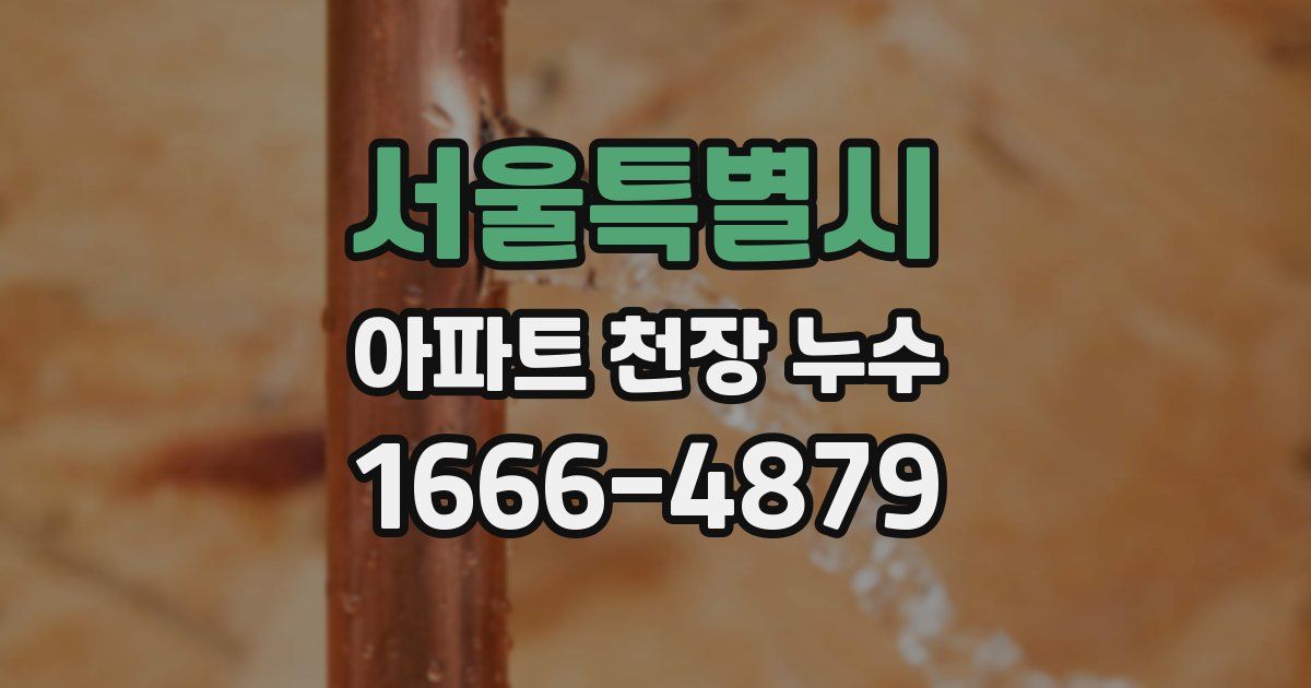 서울특별시 아파트 천장 누수