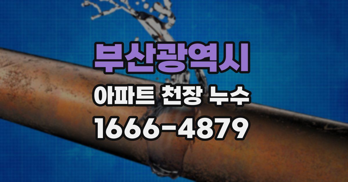 부산광역시 아파트 천장 누수