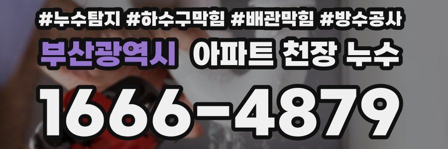 부산광역시 아파트 천장 누수