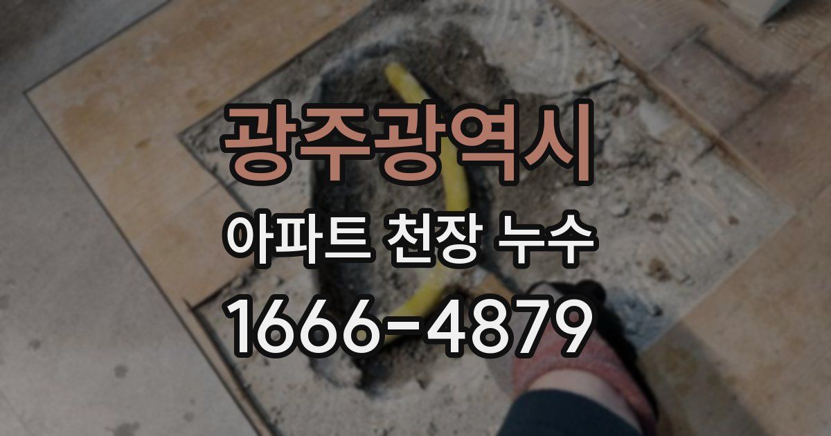 광주광역시 아파트 천장 누수