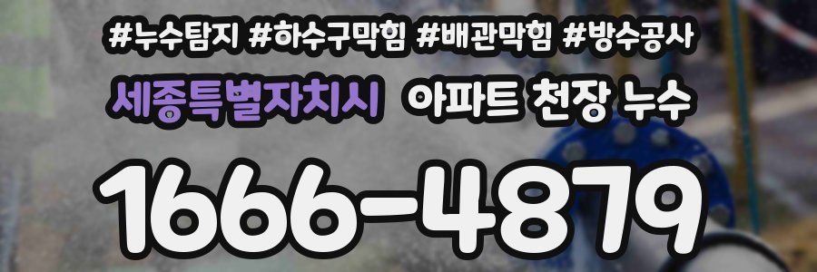 세종특별자치시 아파트 천장 누수