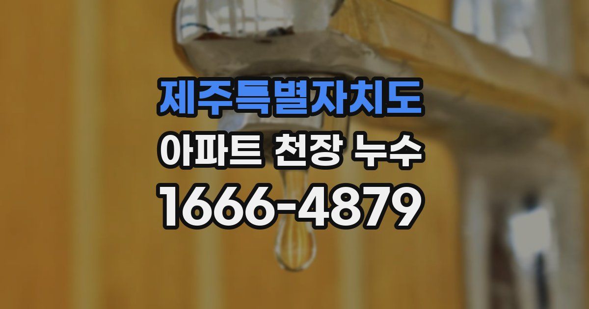 제주특별자치도 아파트 천장 누수