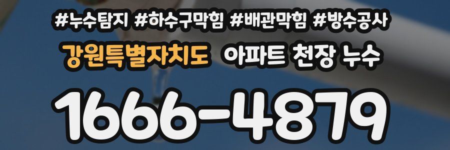 강원특별자치도 아파트 천장 누수