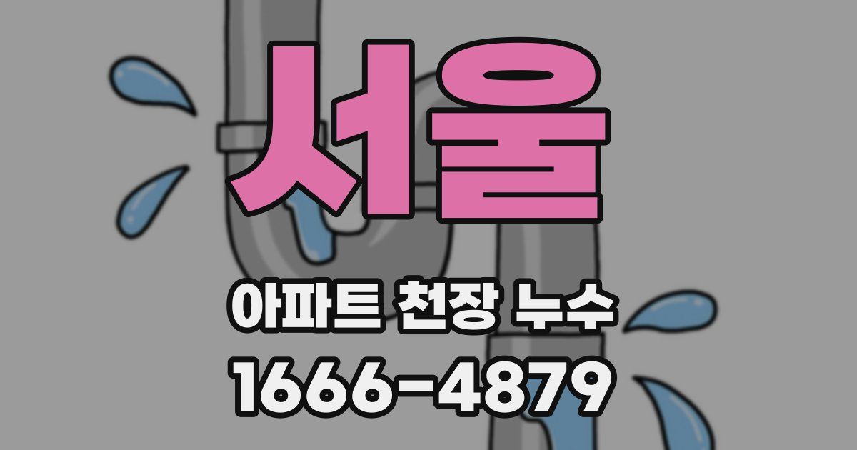 서울 아파트 천장 누수