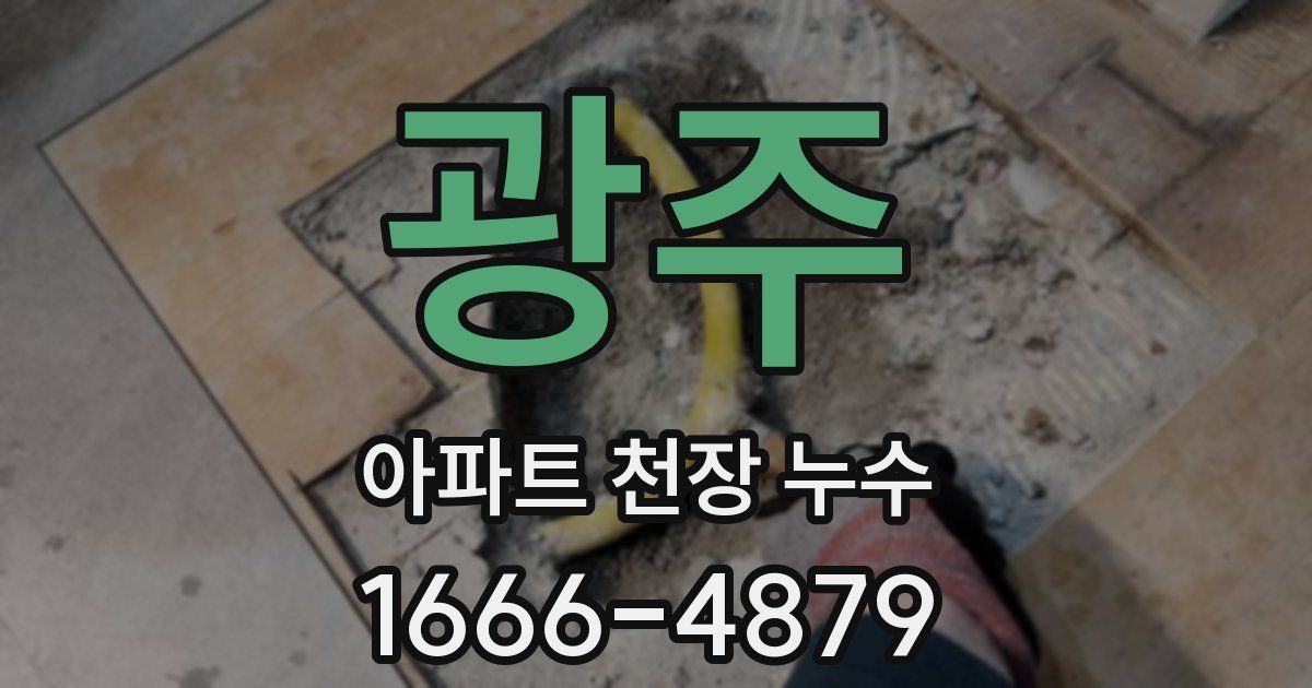 광주 아파트 천장 누수