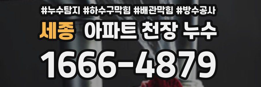 세종 아파트 천장 누수