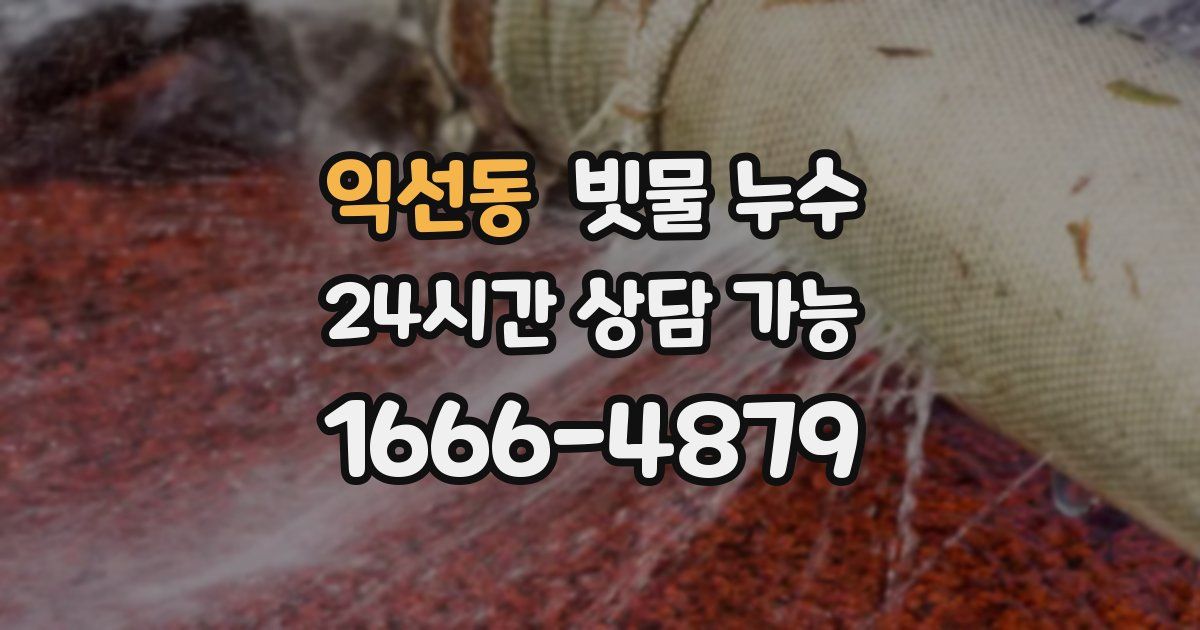 익선동 빗물 누수