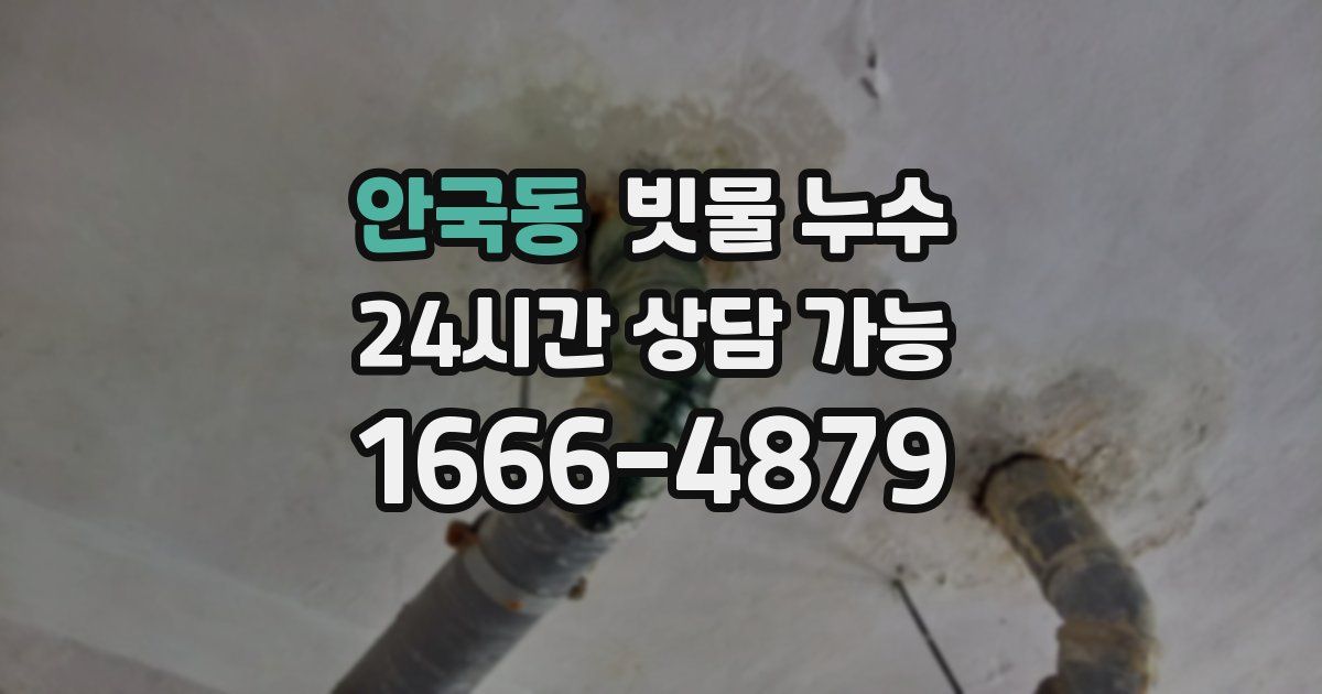 안국동 빗물 누수