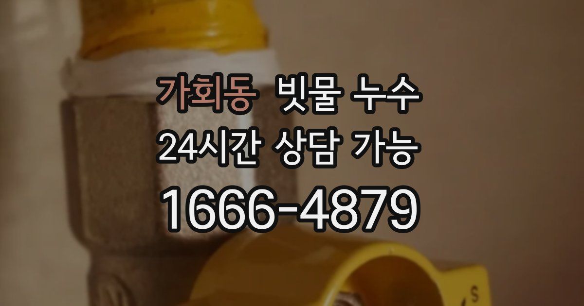 가회동 빗물 누수