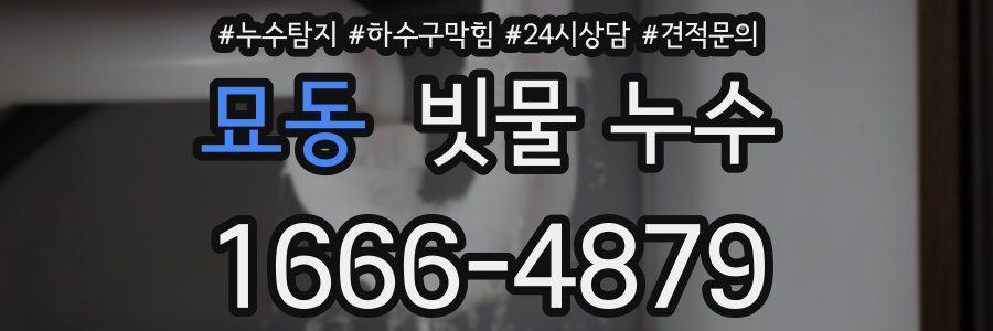 묘동 빗물 누수