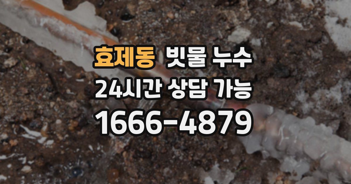 효제동 빗물 누수