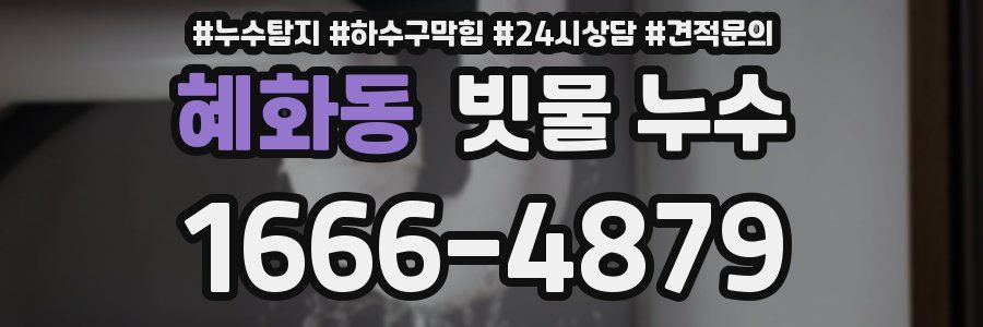 혜화동 빗물 누수