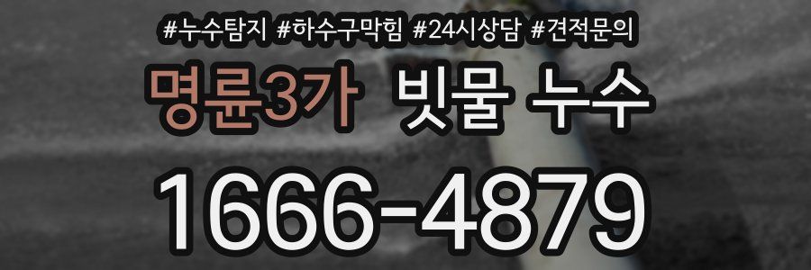명륜3가 빗물 누수