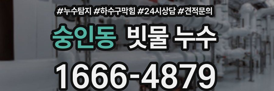숭인동 빗물 누수