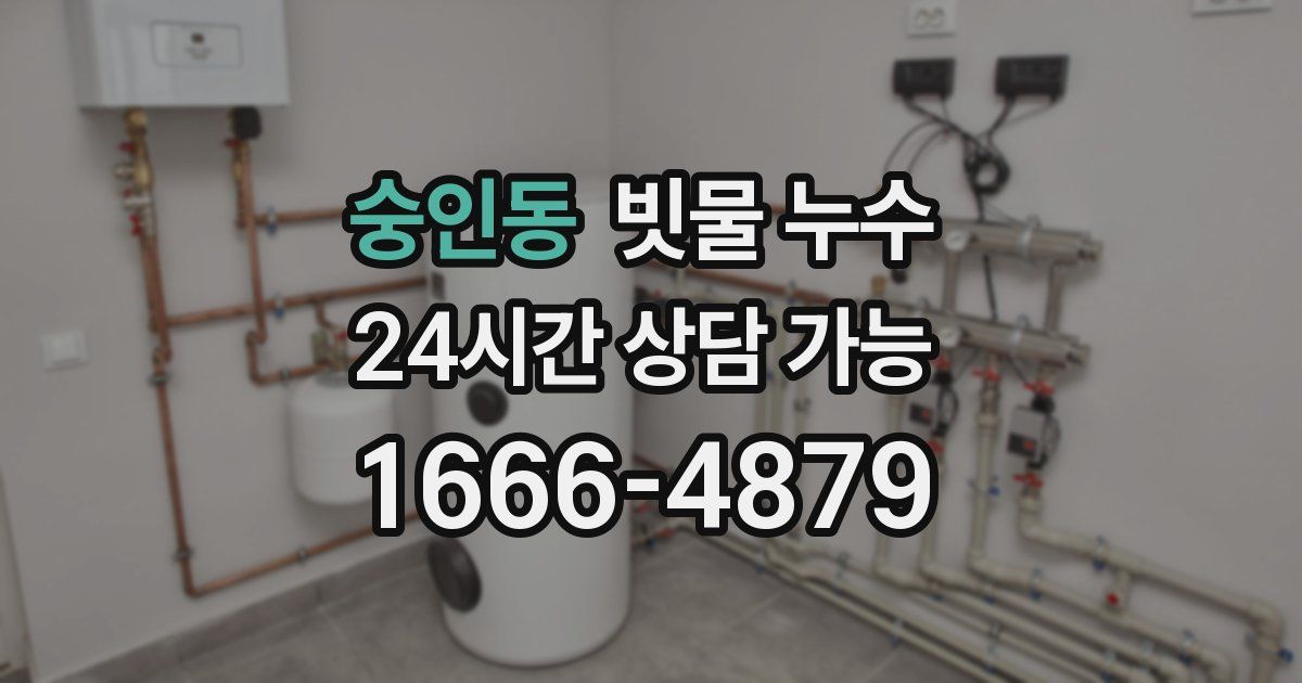 숭인동 빗물 누수