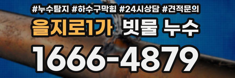 을지로1가 빗물 누수