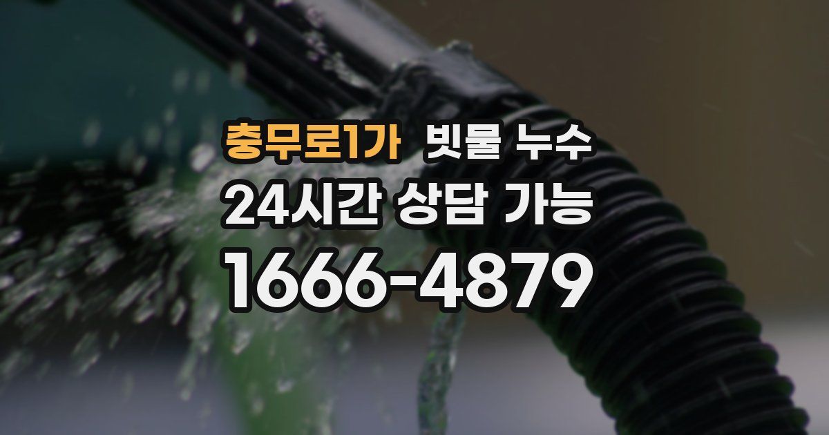 충무로1가 빗물 누수