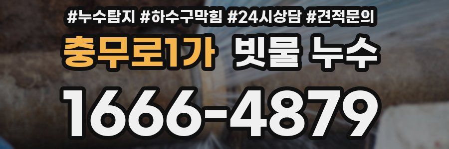 충무로1가 빗물 누수