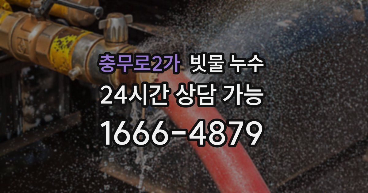 충무로2가 빗물 누수