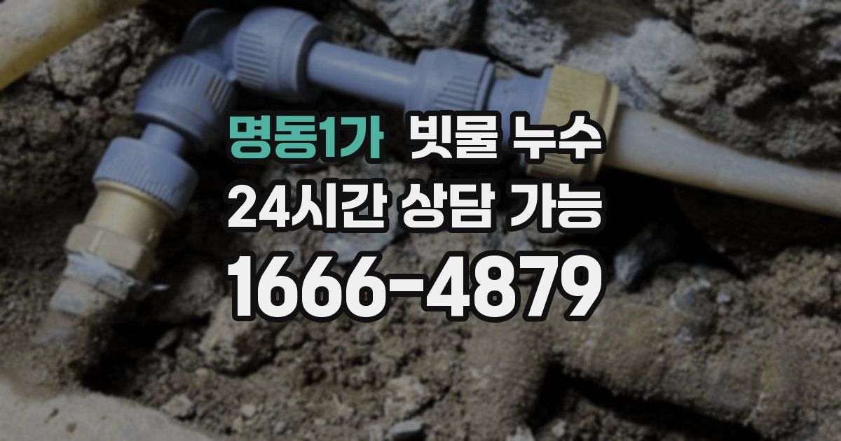명동1가 빗물 누수