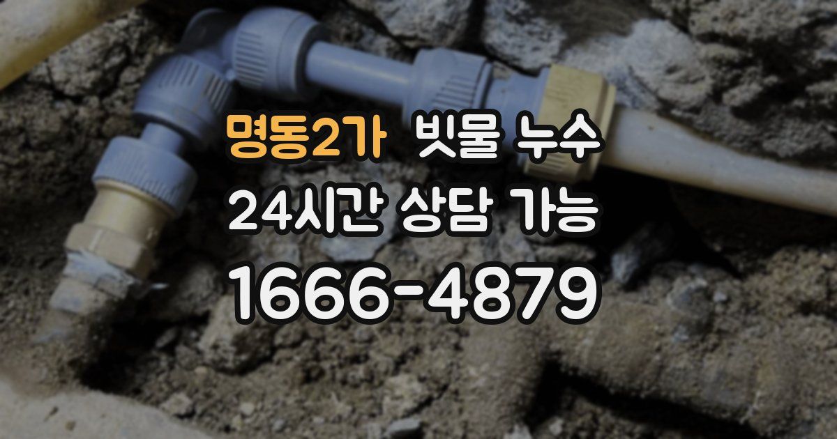 명동2가 빗물 누수